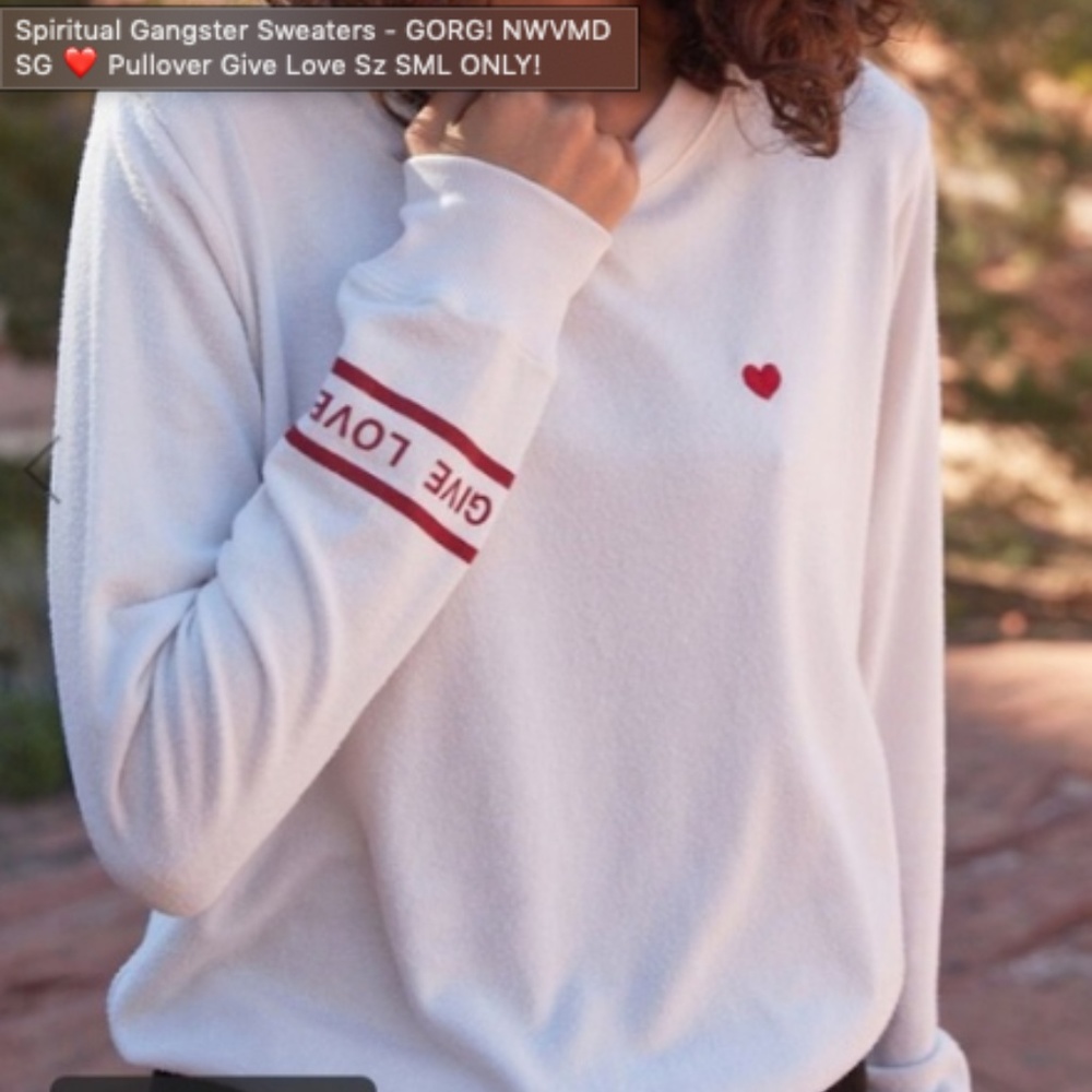 Spiritual Gangster Sweater - Give Love - Excellent